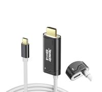 JEMDO Dock Switch 2 câble HDMI Base pour TV, 4K 60 Hz 18Gbps USB C 3.2 vers HDMI 2.0 2m, 100W PD Jouer & Charger, Adaptateur Portable de Voyage pour TV Compatible Nintendo Switch 2/2017/OLED,Noir