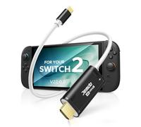 JEMDO Switch 2 Dock HDMI Adaptateur V21.0.0 Mise à niveau, 4K 144Hz USB-C 3.2 vers HDMI 2.1, 48 Gbps, 100 W PD Play-While-Charging, Adaptateur TV portable en noir pour Switch 2/OLED/2017