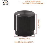 JEMedals-Mini bouton entièrement en aluminium pour amplificateur audio,contrôle du volume du potentiomètre,pédale d'effet Stomp Box,centre commercial DJ,15x15mm,1PC - Type Black-Line