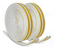JEMESI Bande de Joint D-Profil, Joint de Mousse Autocollant,Caoutchouc Imperméable pour la Fenêtre/Le Fond Boudin de Porte/Rouleau Insonorisation (20M Blanc)