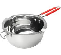 JEMESI Creuset pour Bain-Marie,1200ml ChaudièRes Universelles en Acier Inoxydable,avec PoignéE RéSistante à La Chaleur,Fond Plat,pour La Chauffage du Lait,du Beurre Ou du Chocolat