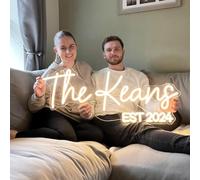 JEMESI Enseignes Lumineuses Neon Personnalisable, Néon Led Personnalisé Pour Décoration de Fête Mariage Chambre Anniversaire Fête Salle de Jeu Bar Lumière Mural