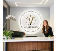 JEMESI - Panneaux néon personnalisés avec logo, enseigne rétroéclairée personnalisée, panneaux flottants, panneau lumineux LED personnalisé pour la décoration murale de votre entreprise, salon de