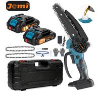 Jemi Tool Scie à chaîne électrique sans fil portative de 6 pouces adaptée au jardin et au coupe du bois et aux piles Makita 1batt 1chain(carton)