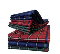 JEMIDI 12x Mouchoir en tissu - Lot de 12 mouchoirs 30 x 30 cm réutilisables en coton - Lavables en machine et compatibles avec sèche linge