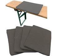 JEMIDI Lot Coussins de Chaise - 4X Galette de Chaise 35 x 24 x 1,5 cm - 4X Coussin pour extérieur Banc Pique Nique Stade Garden Party terrasse