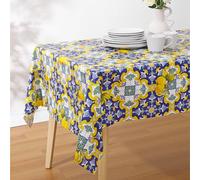 JEMIDI Nappe Rectangulaire Toile Cirée - Nappe de Table Plastique en PVC Impermeable 140x220 cm - Toile Ciree Grande Taille pour Exterieur Interieur Table Basse Jardin Cuisine