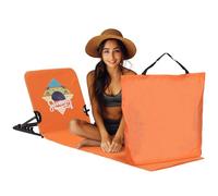 JEMIDI Tapis de Plage avec Dossier - Transat Pliable 145 x 45 cm - Clic clac Portable pour Plage Jardin Piscine Camping Pique-Nique - Orange