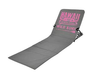 JEMIDI Tapis de Plage avec Dossier - Transat Pliable avec Coussin 145 x 47 cm - Clic clac Portable pour Plage Jardin Piscine Camping Pique-Nique