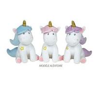 Jemini 023704 Peluche Licorne +/-17 cm-modèle aléatoire : Rose, Bleu ou Violette, 23704,