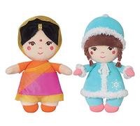 Jemini - 023852-POUPEE du Monde Lot de 2 poupées +/-20 cm : Inuit et Hindoue, 23852, Multicouleur