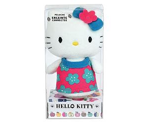 JEMINI 024062 Hello Kitty Peluche +/- 11 CM avec Enceinte Bluetooth - Livraison ALÉATOIRE : Robe Rose OU Bleu