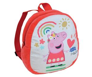 JEMINI 024205 PEPPA PIG SAC A DOS +/- 23 CM POUR ENFANT JEMINI | Sac à dos Peppa Pig | 23 Cm | Finition Douce | Licence Officielle | Bretelle réglables | Idée Cadeau | Dès 24 mois | Rose | 024205
