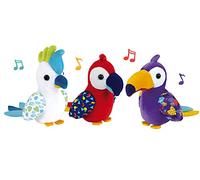 Jemini 024313 TROPI'BIRDS Lot de 3 Peluches Perroquet Oiseaux Exotiques +/- 15 cm : Ara, Cacatoès et Toucan