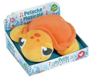 JEMINI 024458 MA Petite Carapace Peluche Tortue Orange Musicale Son des Vagues +/- 25 CM 100% Recycle
