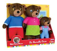JEMINI | Coffret Peluche Famille Petit Ours Brun Licence Officielle | 3 Peluches : Petit Ours Brun 13 cm, Maman Ours & Papa Ours 19 cm | Dès la Naissance | Idée Cadeau Bébé