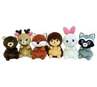 JEMINI KIDIMOLS Animaux DE LA Foret Peluche +/- 14CM : Castor, CERF, Renard, Lapin, Raton-Laveur ET Herisson