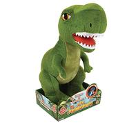 JEMINI Les JEMINOSAURES Peluche Dinosaure SONORE ET Lumineuse TYRANNOSAUR TREX +/- 32CM, Vert