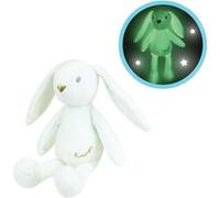 JEMINI Luminou Lapin blanc Peluche lumineuse naturelle fonctionne sans pile+/- 20 cm Blanc G