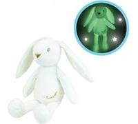 Luminou Lapin Peluche lumineuse naturelle fonctionne sans pile 20 cm Blanc