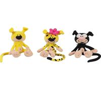 Lot de 3 peluches Marsupilami - JEMINI - Bibi, Bobo et Bibu - 17 cm