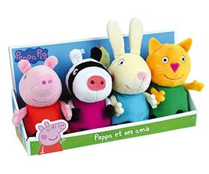 JEMINI Peppa Pig Coffret Peluche +/- 17 CM : Peppa ET Ses Amis Zoe Zebre, Rebecca Lapin OU Candy Chat