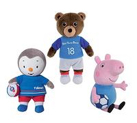 JEMINI Peppa Pig T'CHOUPI ET Petit Ours Brun FOOTBALLEURS Lot DE 3 Peluches +/- 18 CM