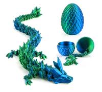 Jemmytu Dragon Imprimé en 3D dans Un Œuf, Dragon de Cristal Articulé avec Œuf de Dragon, Œuf de Dragon, Dragon Jouet, Dragon Articulé Imprimé en 3D, œuf Mystérieux Dragon