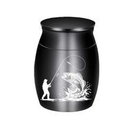 Jemnpela Mini Urne Aluminium Portable Souvenir Crémation Animaux Pas Pleine Conteneur Stockage