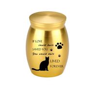 Jemnpela Mini Urne Aluminium Portable Souvenir Crémation Animaux Pas Pleine Conteneur Stockage