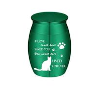 Jemnpela Mini Urne Aluminium Portable Souvenir Crémation Animaux Pas Pleine Conteneur Stockage