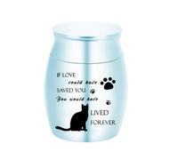 Jemnpela Mini Urne Aluminium Portable Souvenir Crémation Animaux Pas Pleine Conteneur Stockage