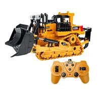Jemora 1:24 2.4G 9CH RC Bulldozer RC Tracteur Camion Véhicules d'ingénierie de Construction avec Une démonstration clé Simulation de lumière LED Fonction sonore Jouets éducatifs pour Enfants
