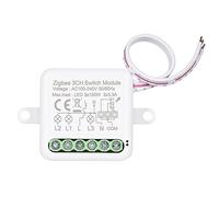 Jemora 3CH Zigbee Mini Module de relais de commutateur intelligent prend en charge le commutateur de commande à 2 voies pour la domotique intelligente, fonctionne avec Home