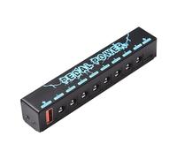 Jemora Alimentation pour pédale de Guitare, effecteur de Guitare, 8 Sorties DC isolées, Alimentation isolée USB in 5V 2,1a et 8 Sorties DC 9V et 1 Sortie USB