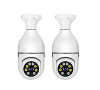 Jemora Caméra de à Ampoule sans Fil Panoramique à 360 degrés Ampoule Intelligente à Haute Transparence L'ampoule de la caméra de Prend en Charge la Carte TF Locale et Le Stockage