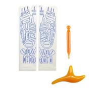 Jemora Ensemble de chaussettes de réflexologie d'acupression avec outil de Massage de Point de déclenchement chaussettes de Massage des pieds remède de soulagement de la douleur des pieds pour hommes