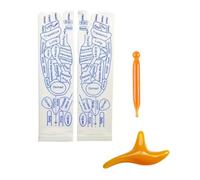 Jemora Ensemble de chaussettes de réflexologie d'acupression avec outil de Massage de Point de déclenchement chaussettes de Massage des pieds remède de soulagement de la douleur des pieds pour hommes