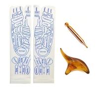 Jemora Ensemble de chaussettes de réflexologie d'acupression avec outil de Massage de Point de déclenchement chaussettes de Massage des pieds remède de soulagement de la douleur des pieds pour hommes