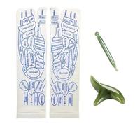 Jemora Ensemble de chaussettes de réflexologie d'acupression avec outil de Massage de Point de déclenchement chaussettes de Massage des pieds remède de soulagement de la douleur des pieds pour hommes