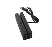 Jemora Lecteur de Carte à Bande magnétique 3 Pistes, Lecteur de Carte, Lecteur de Carte USB à Bande magnétique, Mini Lecteur de Carte à Puce pour systèmes bancaires/requêtes/POS