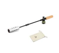 Jemora Manche en bois Camping torche à gaz détachable haute puissance brûleurs portables extérieurs outil de combustion de charbon de bois pique-nique barbecue cuisson lance-flammes