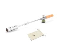 Jemora Manche en bois Camping torche à gaz détachable haute puissance brûleurs portables extérieurs outil de combustion de charbon de bois pique-nique barbecue cuisson lance-flammes