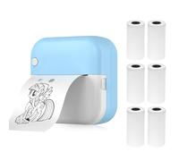 Jemora Mini imprimante thermique multifonction portable fabricant d'autocollants photo instantanée impression sans encre prise en charge de la connexion BT pour smartphone avec 6 rouleaux de papier 57