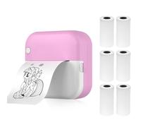 Jemora Mini imprimante thermique multifonction portable fabricant d'autocollants photo instantanée impression sans encre prise en charge de la connexion BT pour smartphone avec 6 rouleaux de papier 57