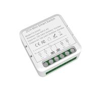 Jemora Module de relais de commutateur WiFi bidirectionnel 16A, dispositif marche/arrêt sans fil, double commande, interrupteur d'éclairage, télécommande, application Tuya, partage d'appareils, comman