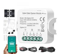 Jemora Ouvre-porte Tuya ZigBee, ouvre-porte de garage intelligent, contrôleur de téléphone portable, contrôle à distance par application, compatible avec Alexa Home pour la commande vocale