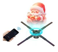 Jemora P56 Projecteur d'hologramme 3D LED ventilateur d'affichage publicitaire 2K HD 3D ventilateur vidéo à l'oeil nu avec 678 pièces de perles de lumière LED panneau de télécommande affichage d'écran