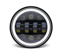 Jemora Phare LED 5-3/4 5,75 Pouces, 1 Phare de Moto Rond avec DRL/Clignotants/Feux de Croisement/Feux de Route IP67 étanche de Remplacement pour Motos et Voitures