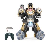 Jemora Robot Jouet, 2.4G Télécommande Robot 4 Roues motrices Bombe à Eau Robot Jouet avec Lumières Musique pour Enfants Garçons